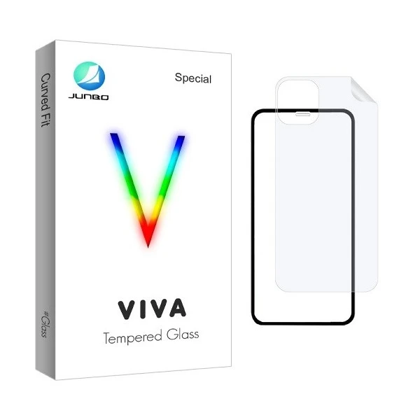 محافظ صفحه نمایش جانبو مدل 2FN مناسب برای گوشی موبایل اپل iPhone 12 به همراه محافظ پشت گوشی
