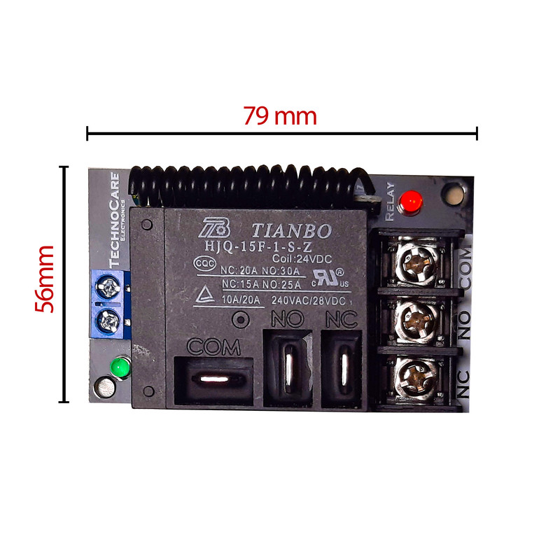 ریموت کنترلر تک کانال تکنوکر مدل 30A-433Mhz