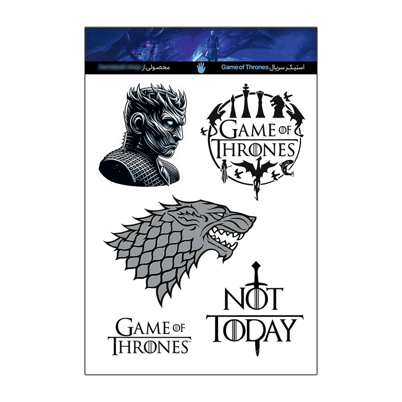استیکر لپ تاپ و موبایل دم دستی طرح سریال بازی تاج و تخت Game of Thrones