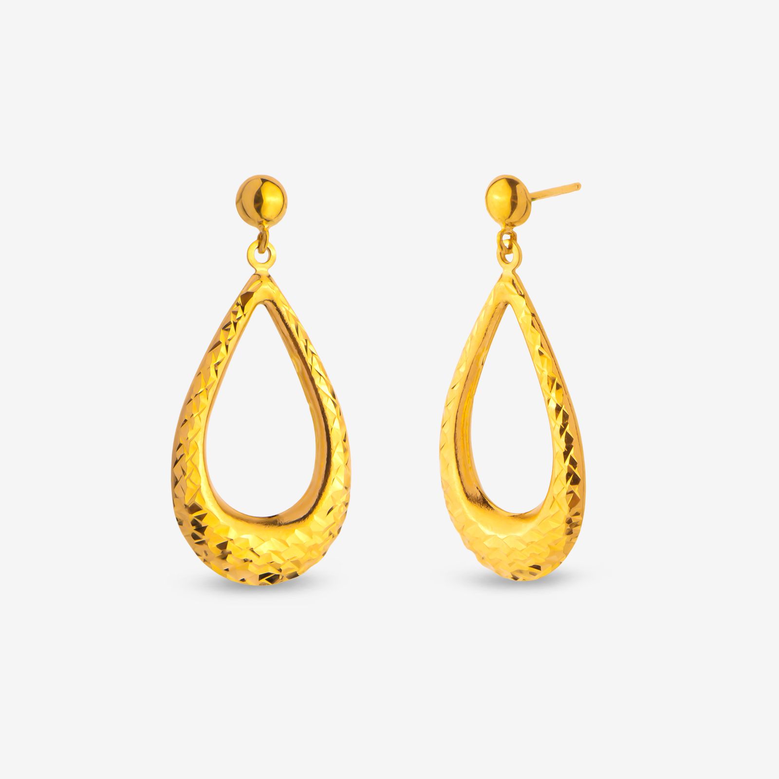 گوشواره میخی طلا 18 عیار زنانه گلدم مدل E247013 -  - 1