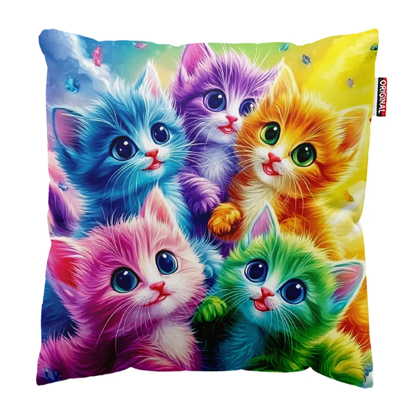 کوسن پاد آفرین مدل گربه کیوت بامزه فانتزی کد PK301673 سایز 30*30 سانتی متر