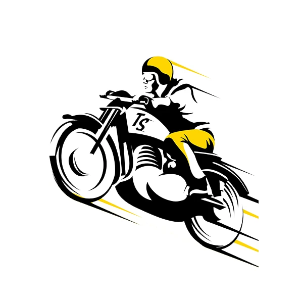 استیکر پارچه و لباس پاد آفرین طرح موتورسیکلت کد 3230