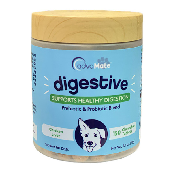 قرص مکمل تقویت دستگاه گوارش سگ ادواکر مدل دایجستیو بسته 150 عددی