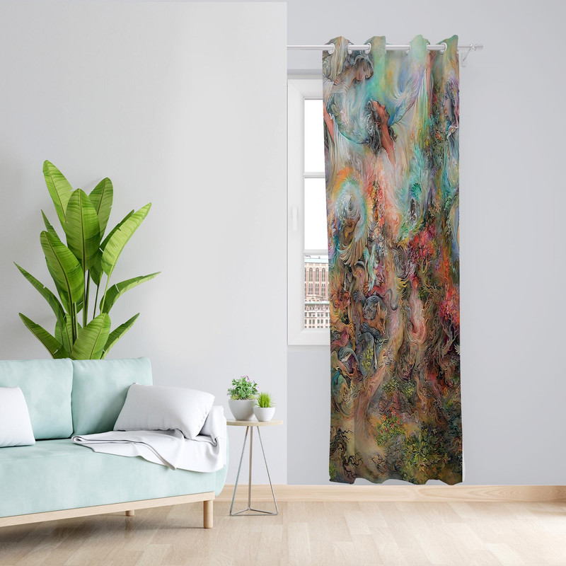 پرده مدل مینیاتوری مخمل پانچی کد 1108سایز 140x200 سانتی متر