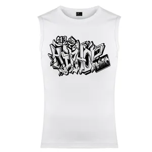 تاپ مردانه مدل  Graffiti کد M14 رنگ سفید