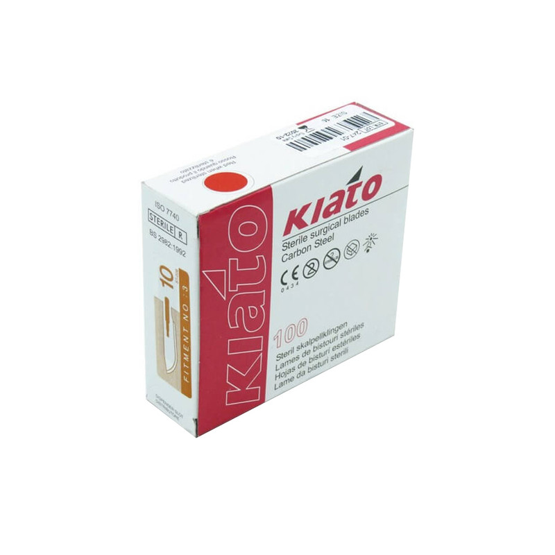 تیغ استریل کیاتو شماره 10 بسته 100 عددی تیغ استریل کیاتو شماره 10 بسته 100 عددی