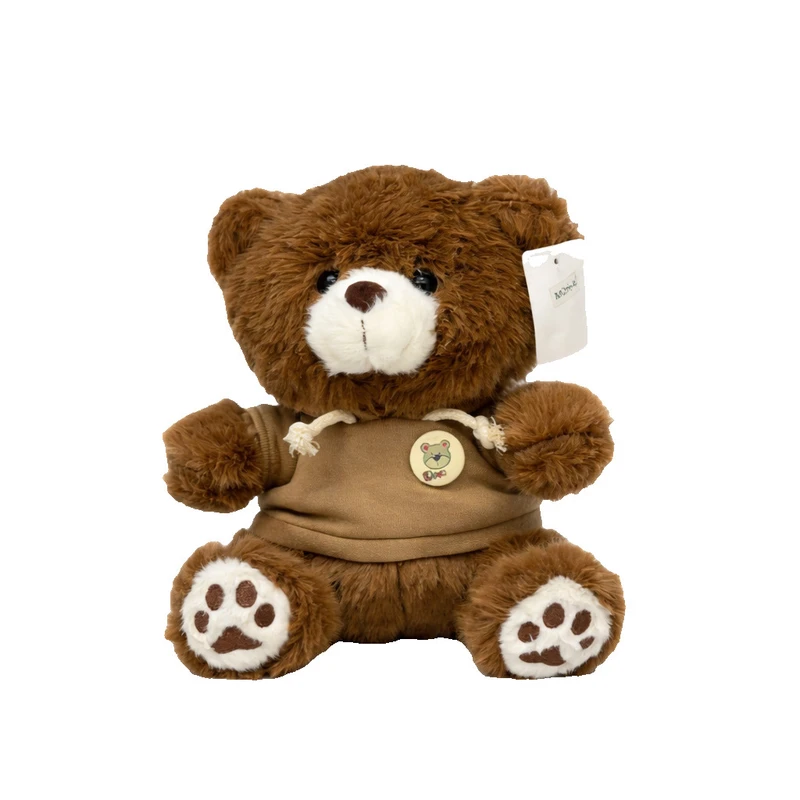 عروسک مدل خرس هودی پوش ارتفاع ۲۵ سانتی متر