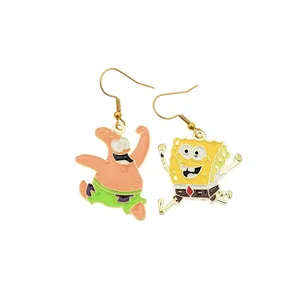 گوشواره زنانه مدل پاتریک و باب اسفنجی 