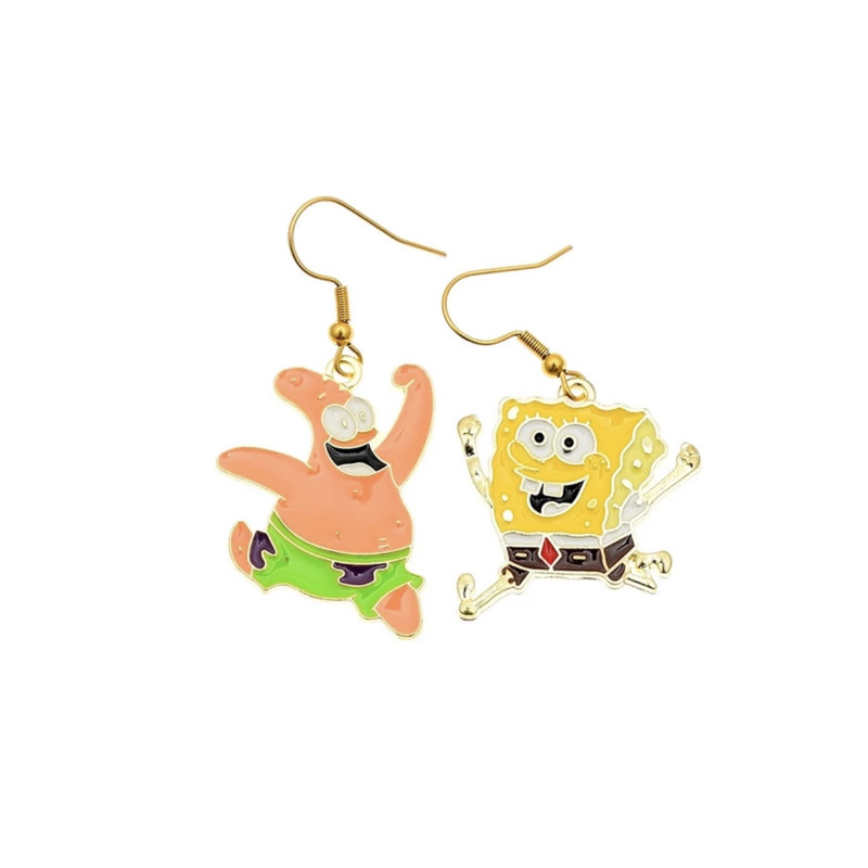 گوشواره زنانه مدل پاتریک و باب اسفنجی گوشواره زنانه مدل پاتریک و باب اسفنجی