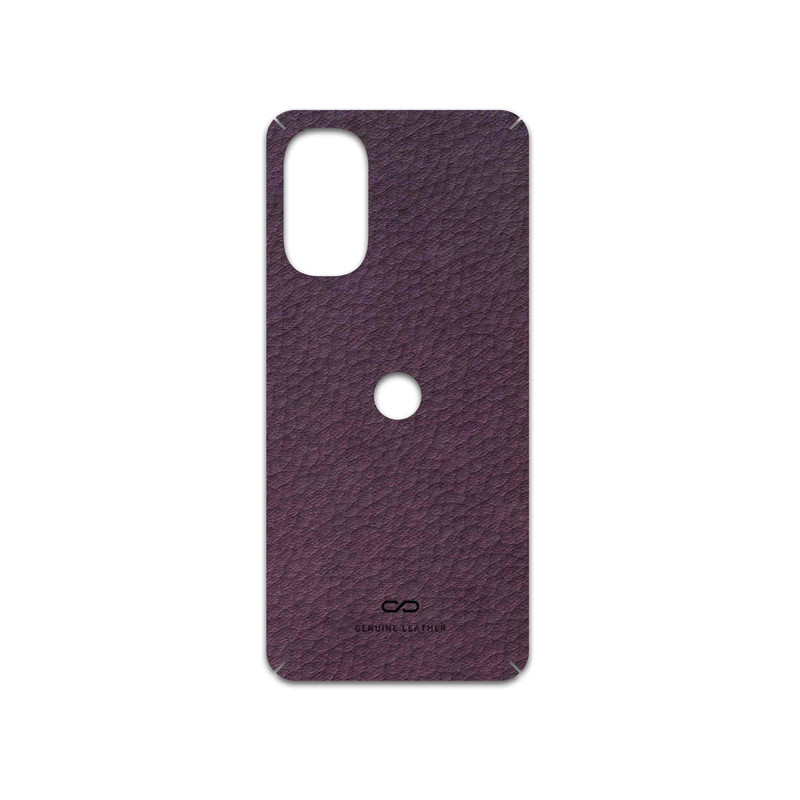 برچسب پوششی ماهوت مدل Purple-Leather مناسب برای گوشی موبایل موتورولا Moto G52