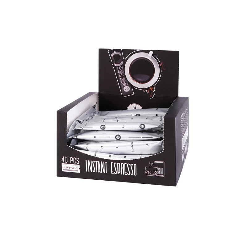  اسپرسو فوری قهوینه - 100 گرم بسته 40 عددی