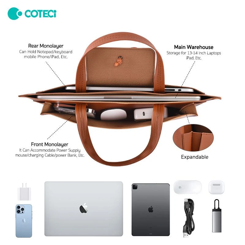 عکس شماره 5 : کیف لپ تاپ کوتتسی مدل 17009 مناسب برای مک بوک سایز 13 و 14 اینچ