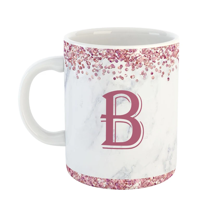 ماگ پاد افرین مدل فانتزی طرح حرف B کد 10