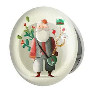 آینه جیبی خندالو طرح نوروز مدل تاشو کد 24595 