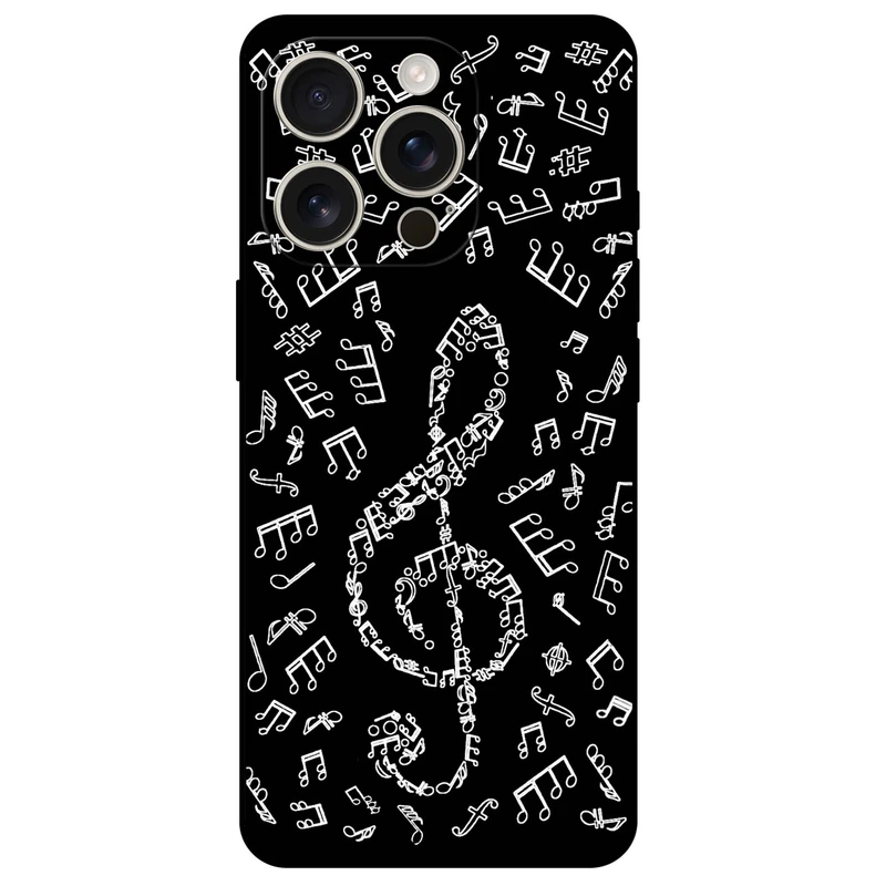 کاور مگافون طرح نوت موسیقی مدل 1370 مناسب برای گوشی موبایل اپل iPhone 16 Pro                