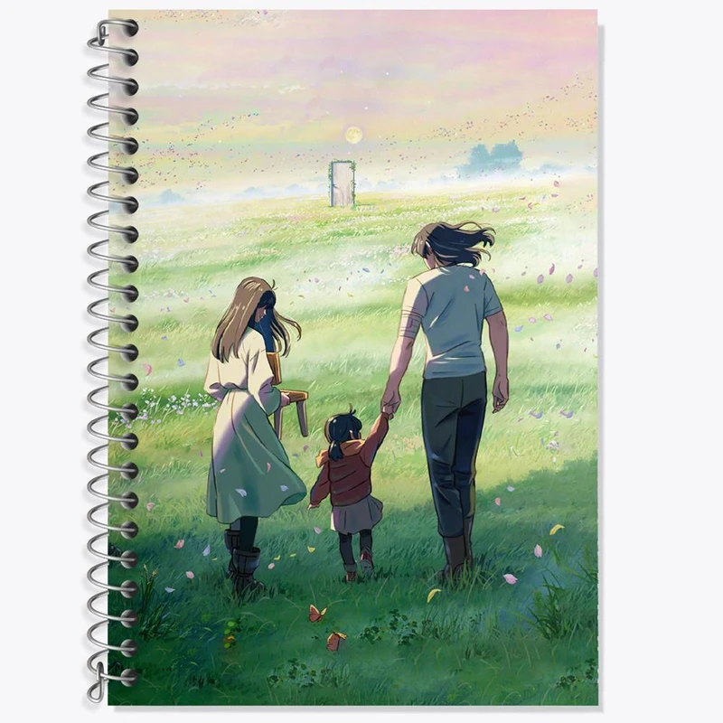 دفتر زبان 50 برگ خندالو مدل سه خط طرح انیمه سوزومه کد 28868