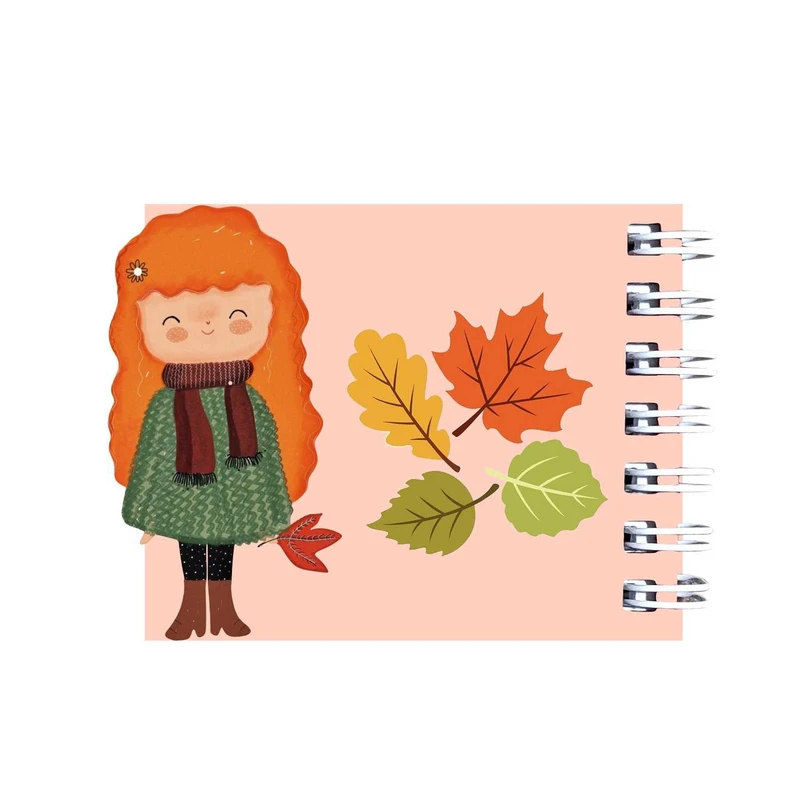 دفترچه یادداشت  25 برگ مدل دخترانه پاییزی کد CHF