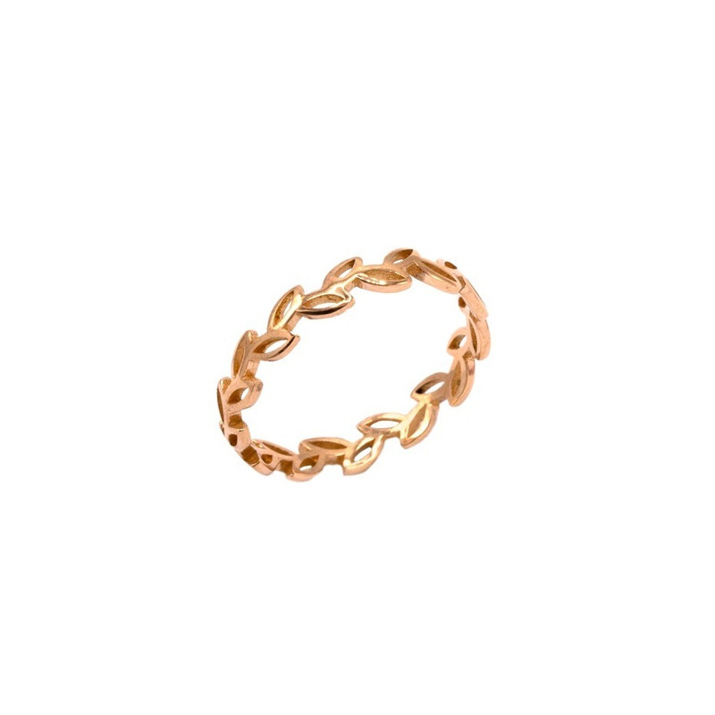 انگشتر طلا 18 عیار زنانه الی گالری مدل  تمام برگ