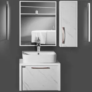 ست کابینت و روشویی مدل گراد به همراه آینه و باکس