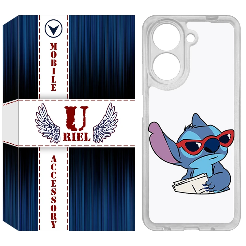 کاور یوریل مدل Clear کد 69 طرح استیچ مناسب برای گوشی موبایل شیائومی Redmi A5 4G / Poco C71