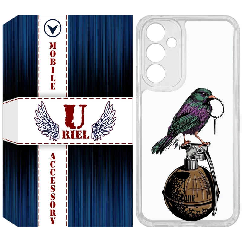 کاور یوریل مدل Clear کد 31 طرح پرنده مناسب برای گوشی موبایل سامسونگ Galaxy A54