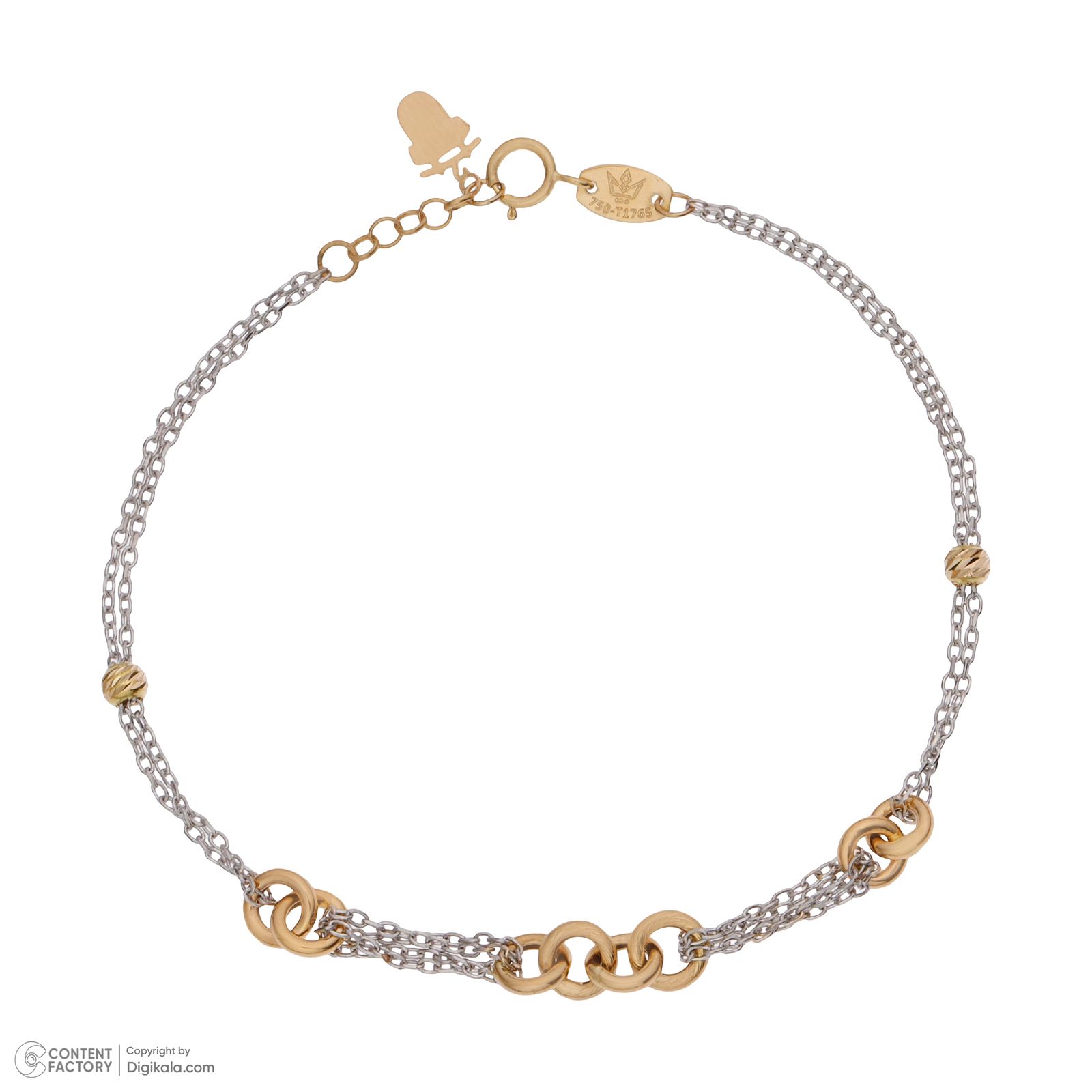 دستبند طلا 18 عیار زنانه مایا ماهک مدل MB1689 -  - 3