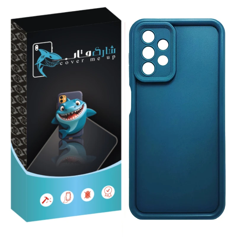 کاور شارک قاب مدل سیلیکونی سولید مناسب برای گوشی موبایل سامسونگ Galaxy A32 4G