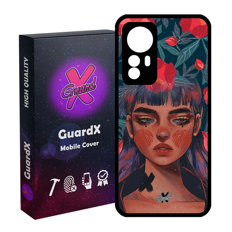 کاور گارد ایکس طرح Girl مدل Glass10334 مناسب برای گوشی موبایل شیائومی Redmi Note 12S