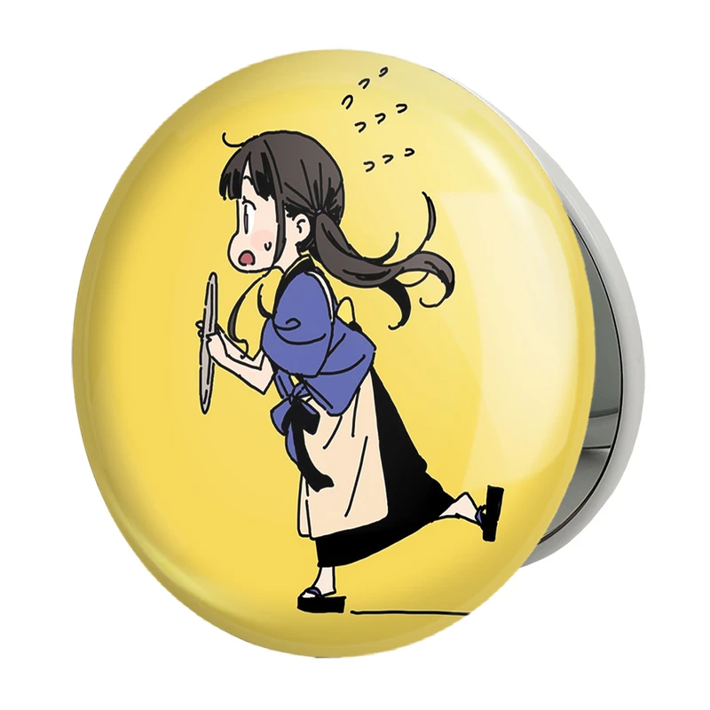 آینه جیبی خندالو طرح تاکینا انیمه لیکوریس ریکویل Lycoris Recoil مدل تاشو کد 22993 