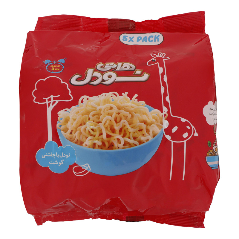 نودل گوشت هاتی نودل بسته 5 عددی