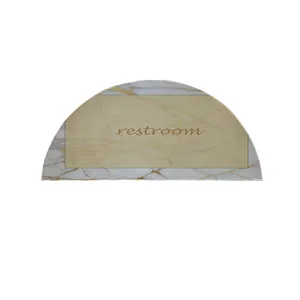 پادری مدل نیم دایره طرح Restroom کد 8719 سایز 90×45 سانتی متر