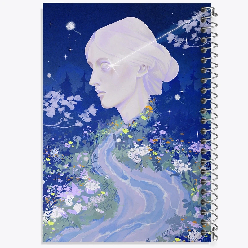 دفتر نقاشی 50 برگ خندالو طرح زن و گل کد F25