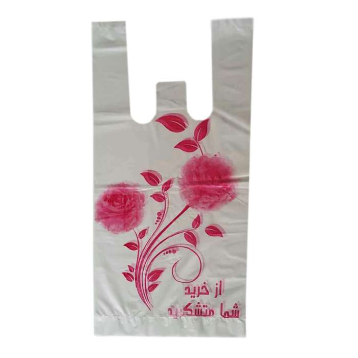 کیسه خرید طرح گلدار مدل B1 بسته 50 عددی