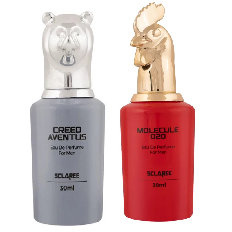 عطر جیبی مردانه اسکلاره مدل کرید اونتوس با رایحه خنک و مرکباتی حجم 30 میلی‌لیتر به همراه عطر جیبی مردانه اسکلاره مدل مولکول02 با رایحه خنک و اروماتیک حجم 30 میلی‌لیتر