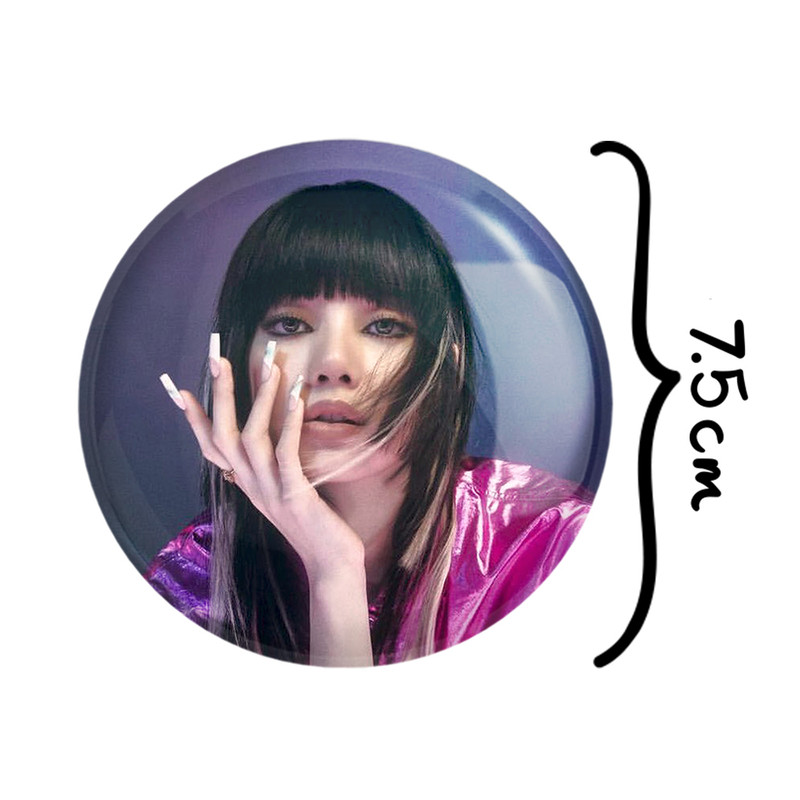 آینه جیبی خندالو مدل لیسا بلک پینک Black Pink  کد 14278