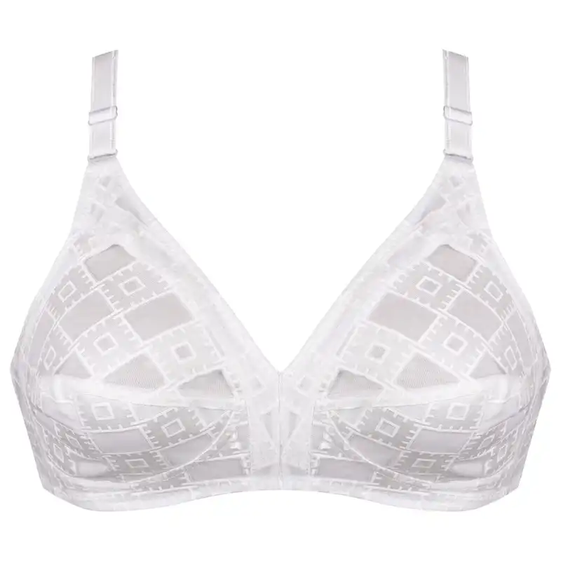 سوتین زنانه پانیذ مدل بدون فنر کد 66508-6 رنگ سفید