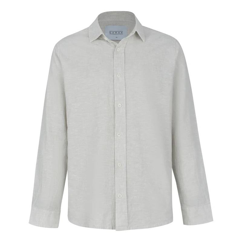 پیراهن آستین بلند یقه برگردان مردانه سارک مدل 324530