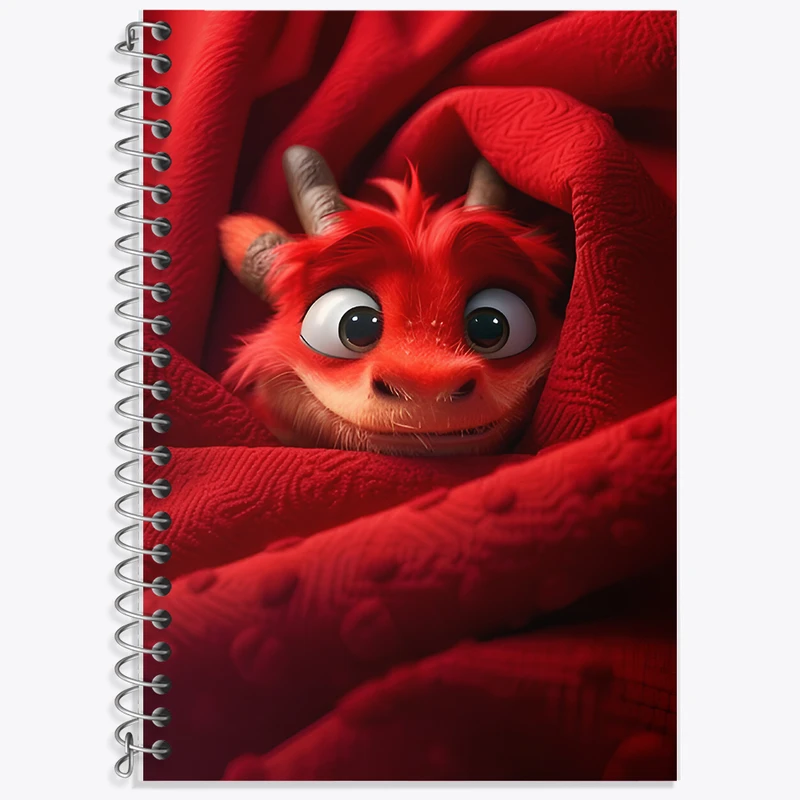 دفتر زبان 50 برگ خندالو مدل سه خط طرح اژدها کد F6630