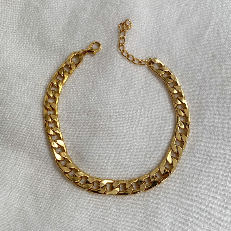 دستبند زنانه مدل زنجیر استیل کد 05