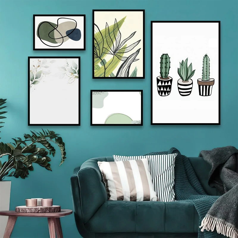 تابلو بکلیت طرح نقاشی طبیعت مدل شاین اکلیلی B-729 مجموعه 5 عددی