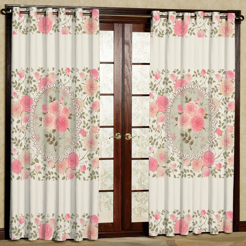  پرده مدل گل دار مخمل پانچی کد 275 سایز 140x280 سانتی متر