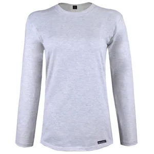 تی شرت آستین بلند زنانه 27 مدل melange Simple کد MH1459