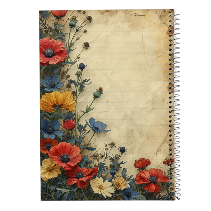 دفتر مشق 100 برگ مدوپد مدل گل کد DF13339