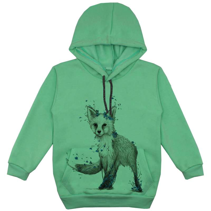 هودی پسرانه مدل گرگ F224 رنگ سبز