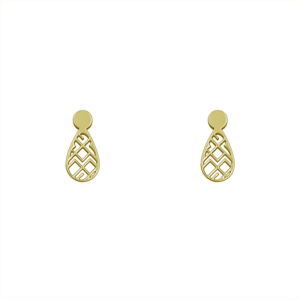 گوشواره طلا 18 عیار زنانه مدوپد مدل اشک کد GA1-10713