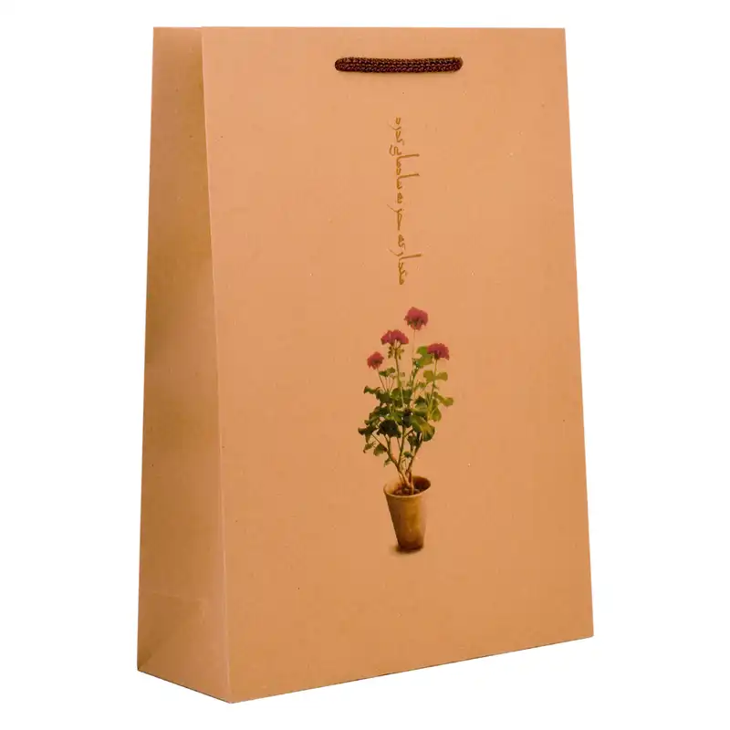 ساک هدیه طرح شمعدانی کد 3263