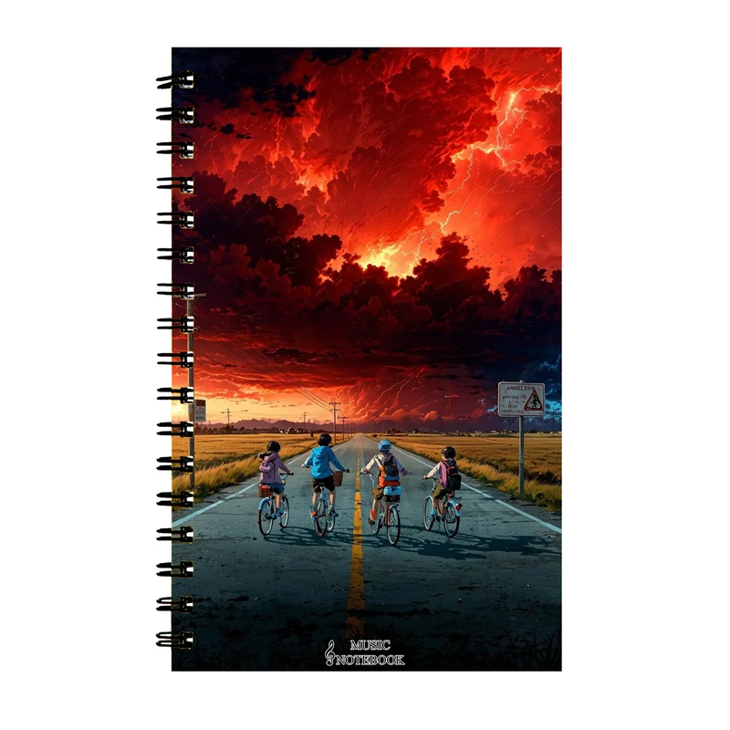 دفتر نت موسیقی 40 برگ مدل سریال چیزهای عجیب کد 02