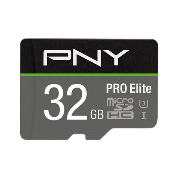 کارت حافظه microSDHC پی ان وای مدل PRO ELITE کلاس 10 استاندارد UHS-I U1 سرعت 100MBps ظرفیت 32 گیگابایت به همراه آداپتور SD