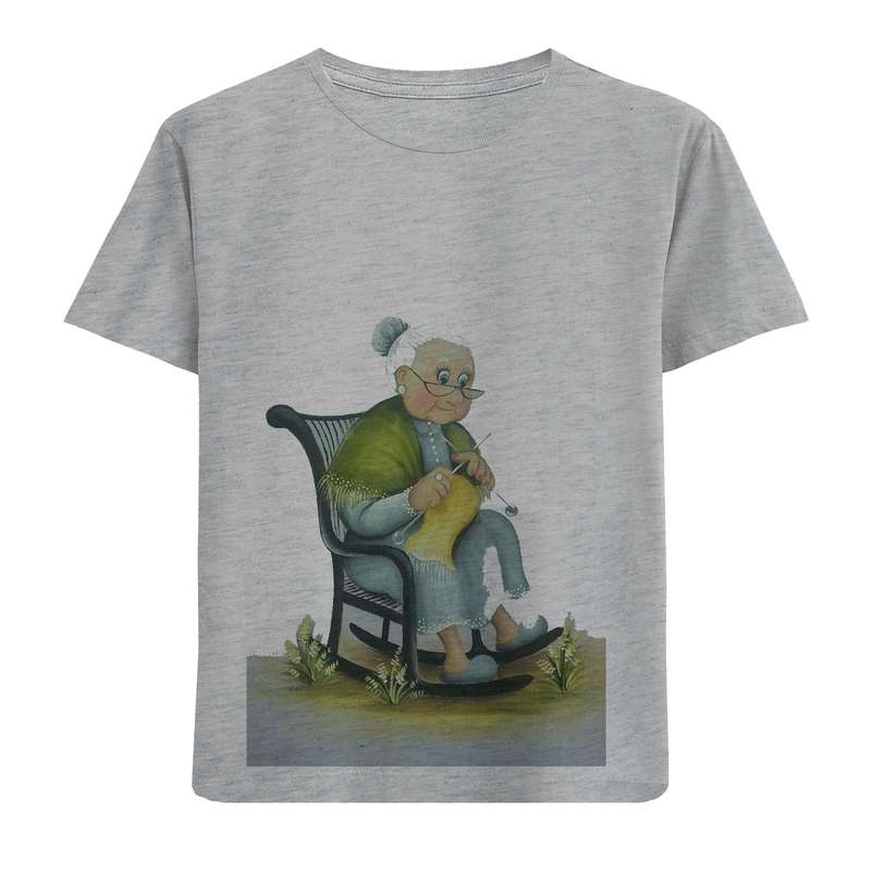 تی شرت آستین کوتاه دخترانه مدل مادربزرگ D72