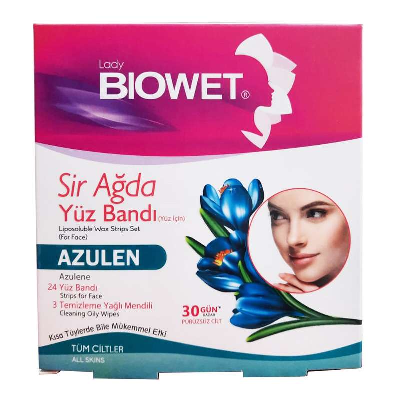 نوار موبر صورت بایوویت مدل AZULEN بسته 24 عددی